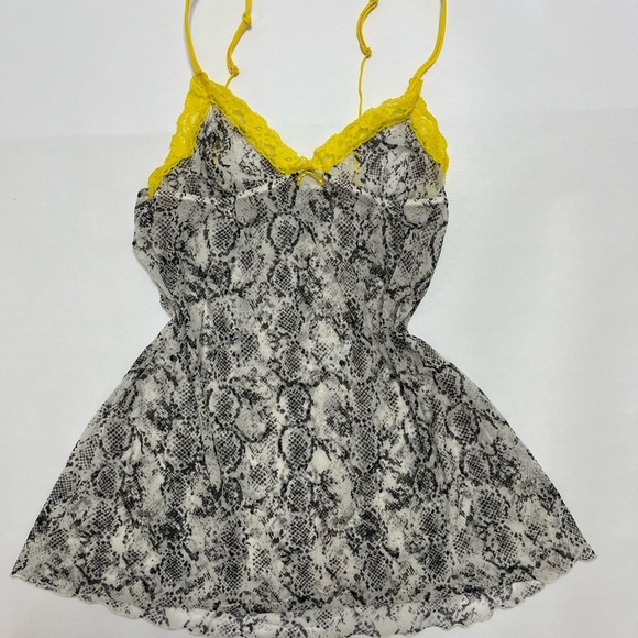 La Senza - y2k snakeskin sheer babydoll slip - size L - Picture 1 of 9